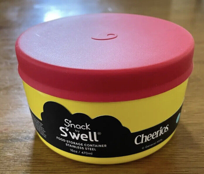 Snack by S\'well Swell CHEERIOS Promo 16oz Food Storage Container Cereal Bowl NEW