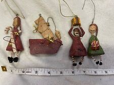 Lori Mitchell style eccentric Christmas ornaments folk art kitsch PLEASE READ picture