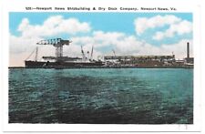 Newport News Shipbuilding Dry Dock Company Virginia  Unposted Postcard picture