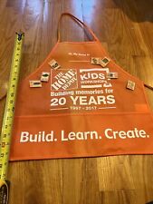 Home Depot Kids Apron With pockets- Includes 7 Pins - Must See picture