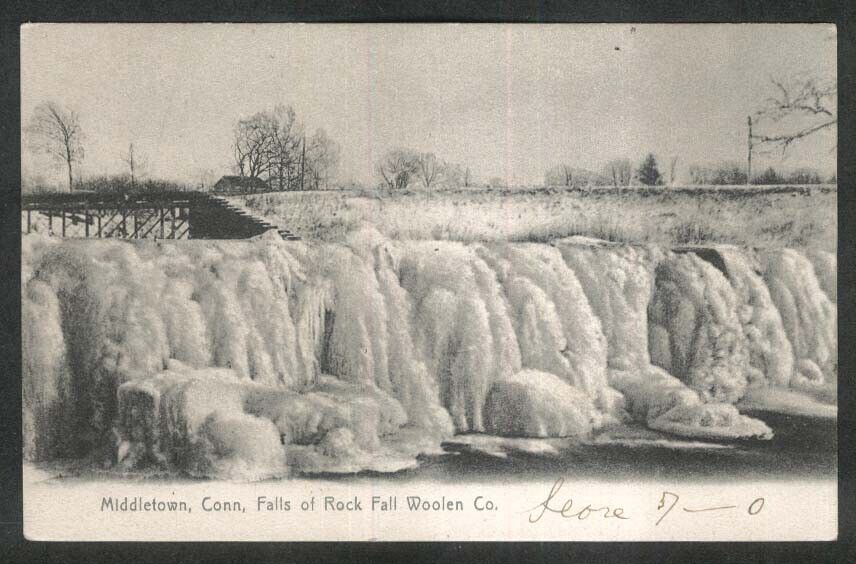 Rock Fall Woolen Co Falls Middletown CT undivided back postcard 1906