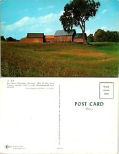Vermont(VT) Quechee Red Barns Tree Leaves Changing Autumn Fall Vintage Postcard picture
