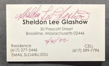 Sheldon Glashow Nobel Prize Winner Autograph Signed Business Card picture
