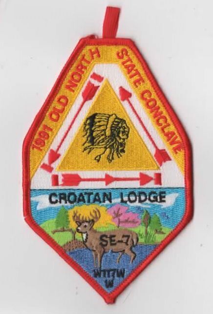 1991 Croatan Lodge 117 Conclave SE-7 East Carolina Council RED Bdr. [BLT760]
