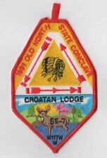 1991 Croatan Lodge 117 Conclave SE-7 East Carolina Council RED Bdr. [BLT760] picture