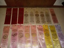 Vintage Stock Show Ribbons 1960s Abilene West Texas  Fair Lot Of 18 picture