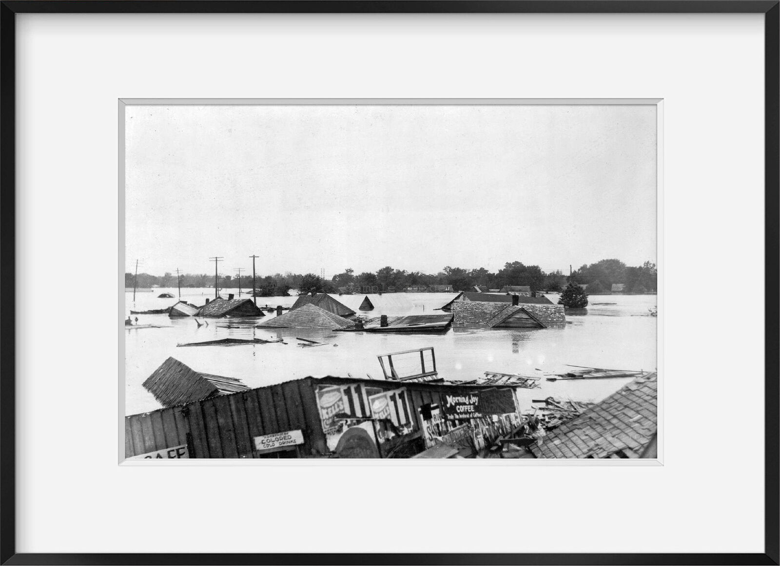 Photo: Clarendon, Arkansas, AR, Geatest Havoc, Floating Roofs, Flood, April 1927