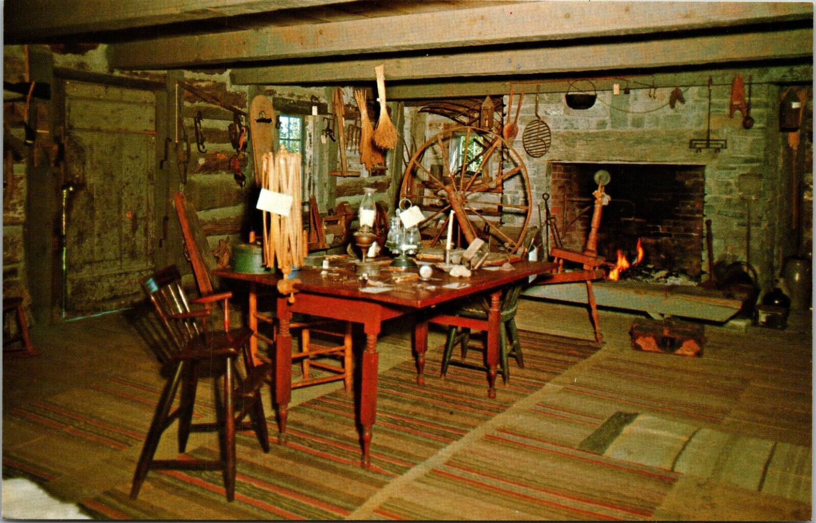 Historic Hyde Log Cabin Built 1783 Restored 1956 Grand Isle Vermont Postcard