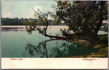 c1900s Patchogue, LONG ISLAND New York Postcard CANAAN LAKE Shore View L.I. News picture