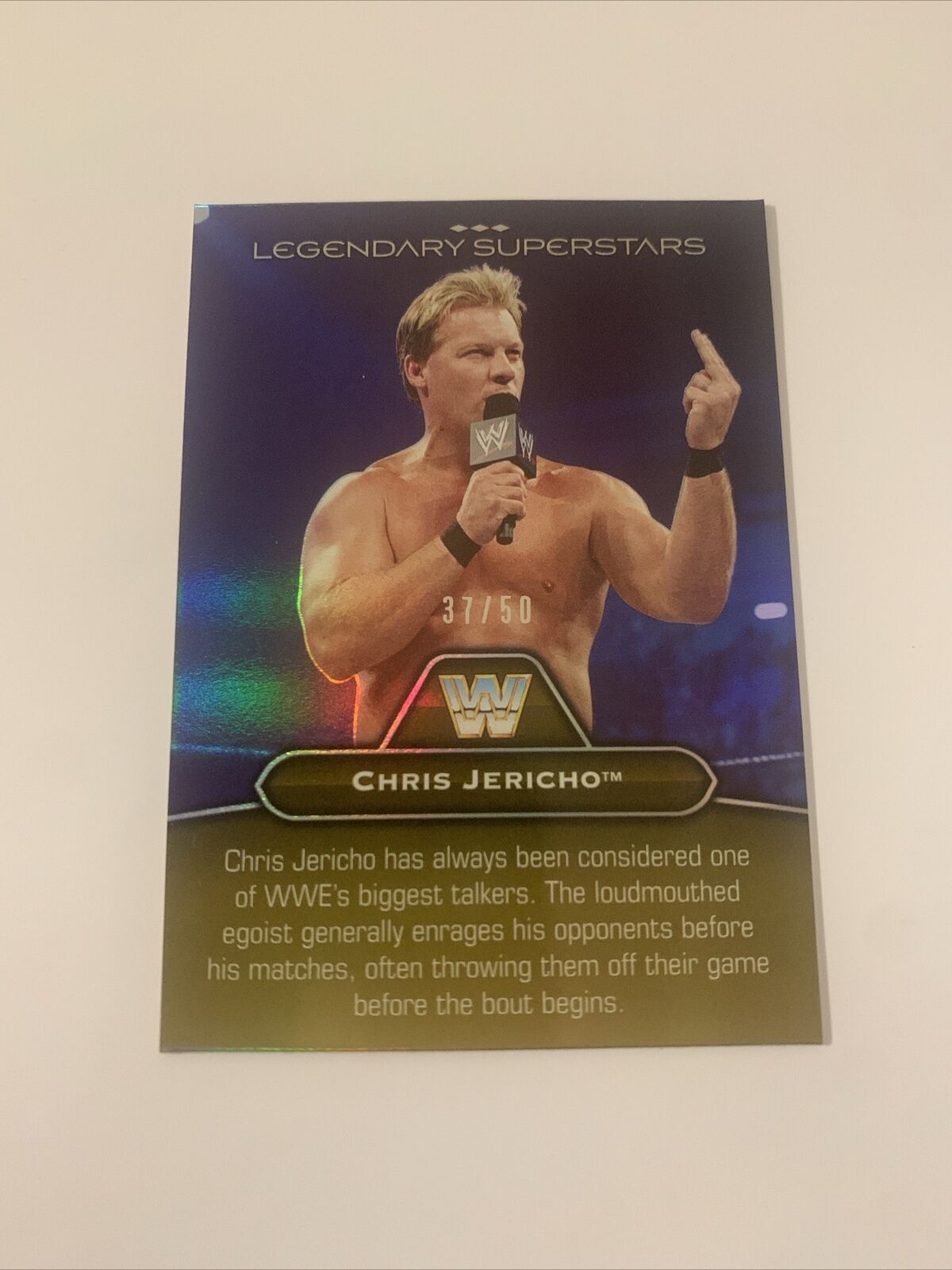 Card WWE Topps Platinum Chris Jericho 37/50 Gold Legendary Superstars