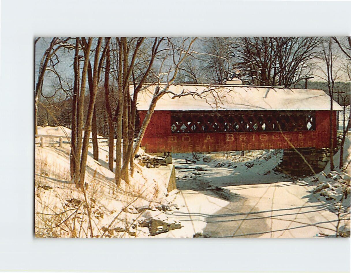 Postcard Creamery Covered Bridge Brattleboro Vermont USA
