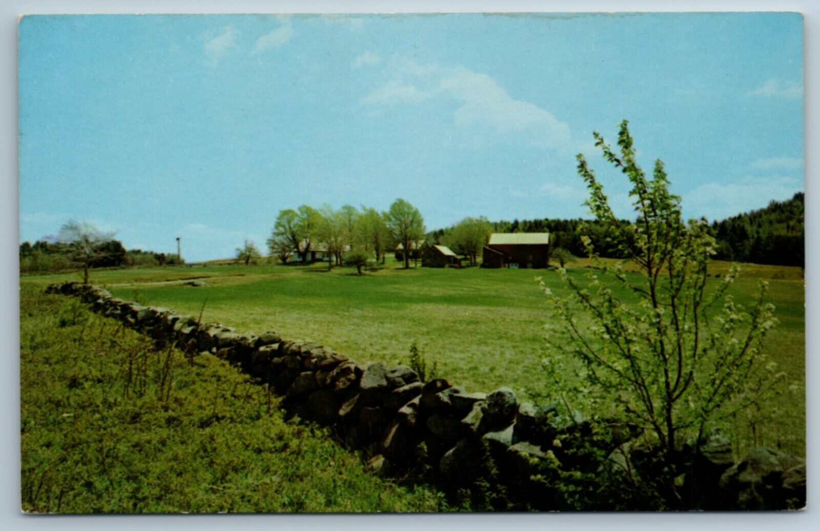 Greetings From Canaan Connecticut CT Chrome Postcard Rocks Barns Home Tichnor 