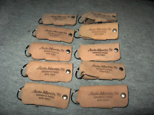 Vintage AUTO MARTIN GRANTS PASS OREGON Leather Keychain Fob Key Ring LOT OF 10 picture