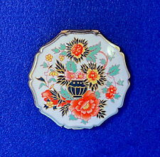 Vintage Stratton Powder Compact - Beautiful Floral Design Made in England picture