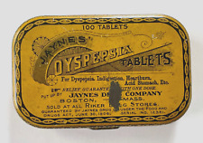 Vintage Jaynes DYSPEPSIA Tablets Boston, MA Riker Drug Stores Empty Tin picture