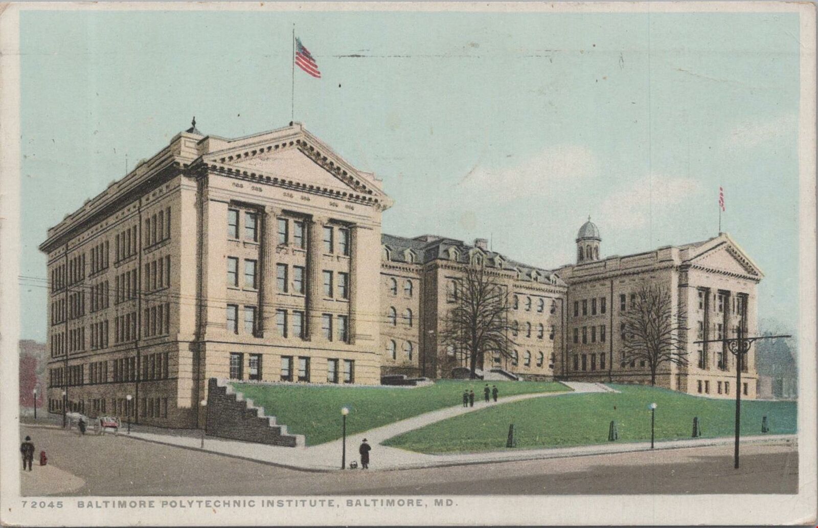 Postcard Baltimore Polytechnic Institute Baltimore MD 1919