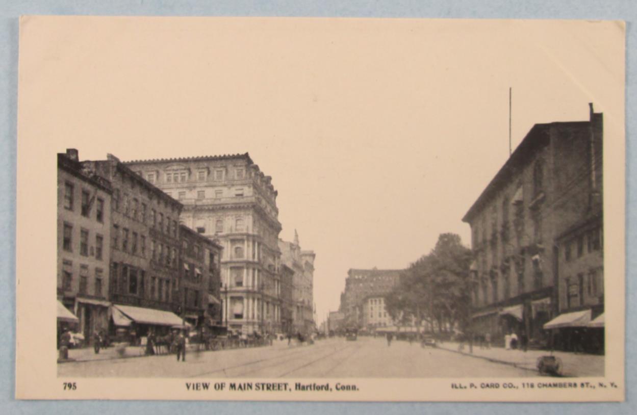 View Of Main Street, Hartford, CT Early UDB Postcard (#4020)