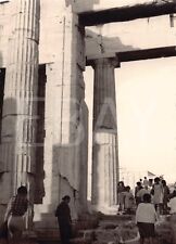 Old Photo Snapshot People Visiting The Erechtheion, Acropolis, Athens 3A5 picture