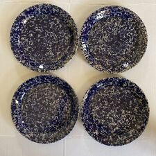 Vintage Bennington Potters Vermont #1629 Dinner Plates Blue Agate (4) picture