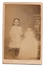 ANTIQUE CDV CIRCA 1870s DAVID A. FOOTE YOUNG GIRL & BABY WOLCOTT NEW YORK picture
