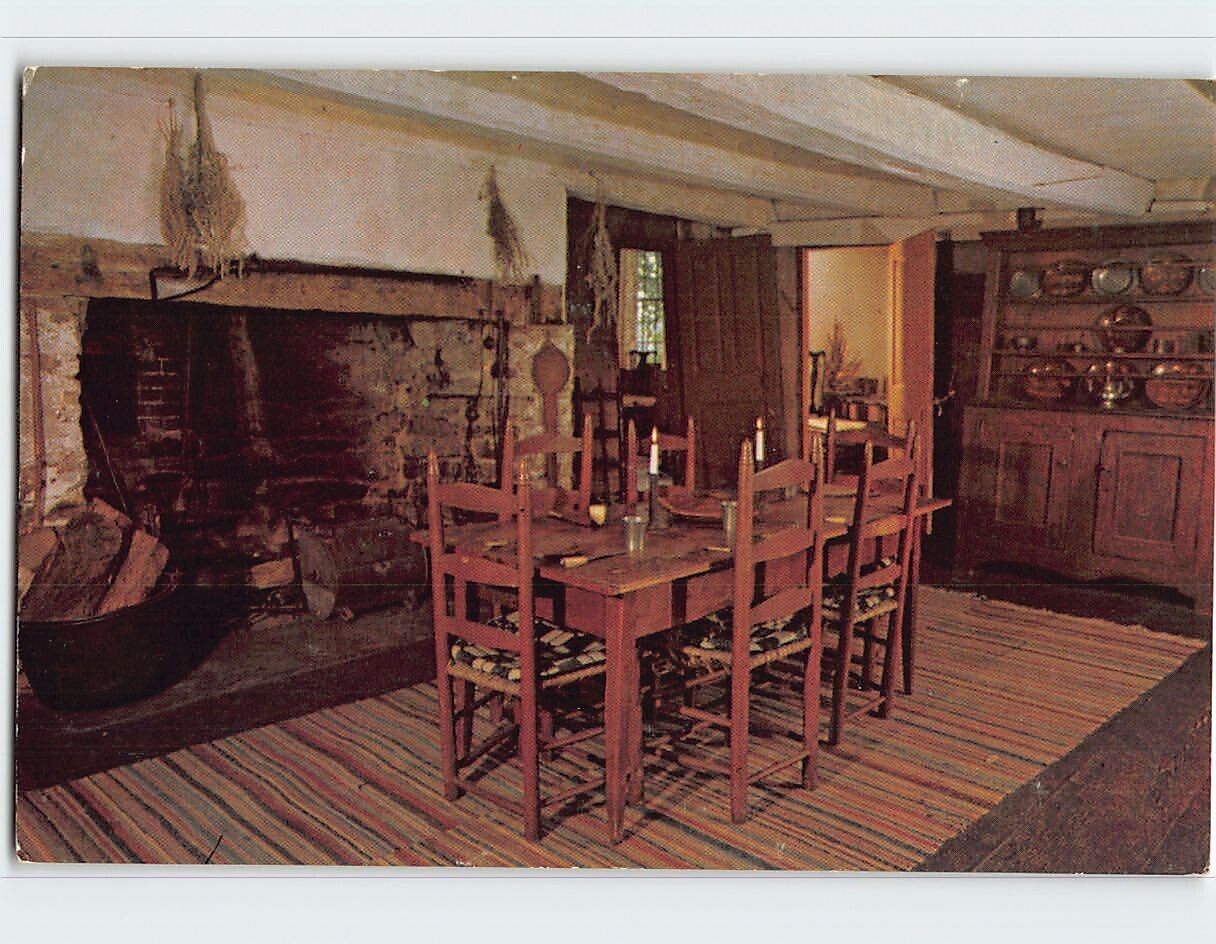 Postcard The New Kitchen in Hyland House Guilford Connecticut USA