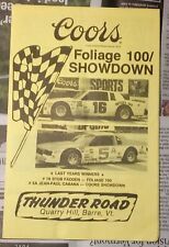 Foliage 100/SHOWDOWN Thunder Road Barre Vermont 1985 Coors Pepsi picture