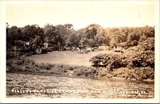 Real Photo Postcard Gibson's Vershire Camp from River in Springfield Vermont~602 picture