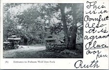 Pomfret Connecticut Postcard 1905 Entrance to Putnam Wolf Den Park NH picture