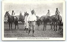 c1910 FAIRLEE VERMONT WYNONA CAMP AWARDING PRIZES HORSE SHOW POSTCARD  P3607 picture