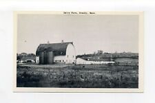 Granby MA Mass vintage postcard, Dairy Farm, silos, 1950's picture
