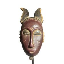 African Mask Wood Crest Baule Mask Art West Africa Mask-836 picture