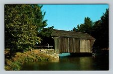 Covered Bridge, Old Sturbridge Village, Dummerston Vermont Vintage Postcard picture
