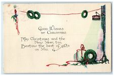 1926 Christmas And New Year Whreat Berries Irasburg Vermont VT Vintage Postcard picture