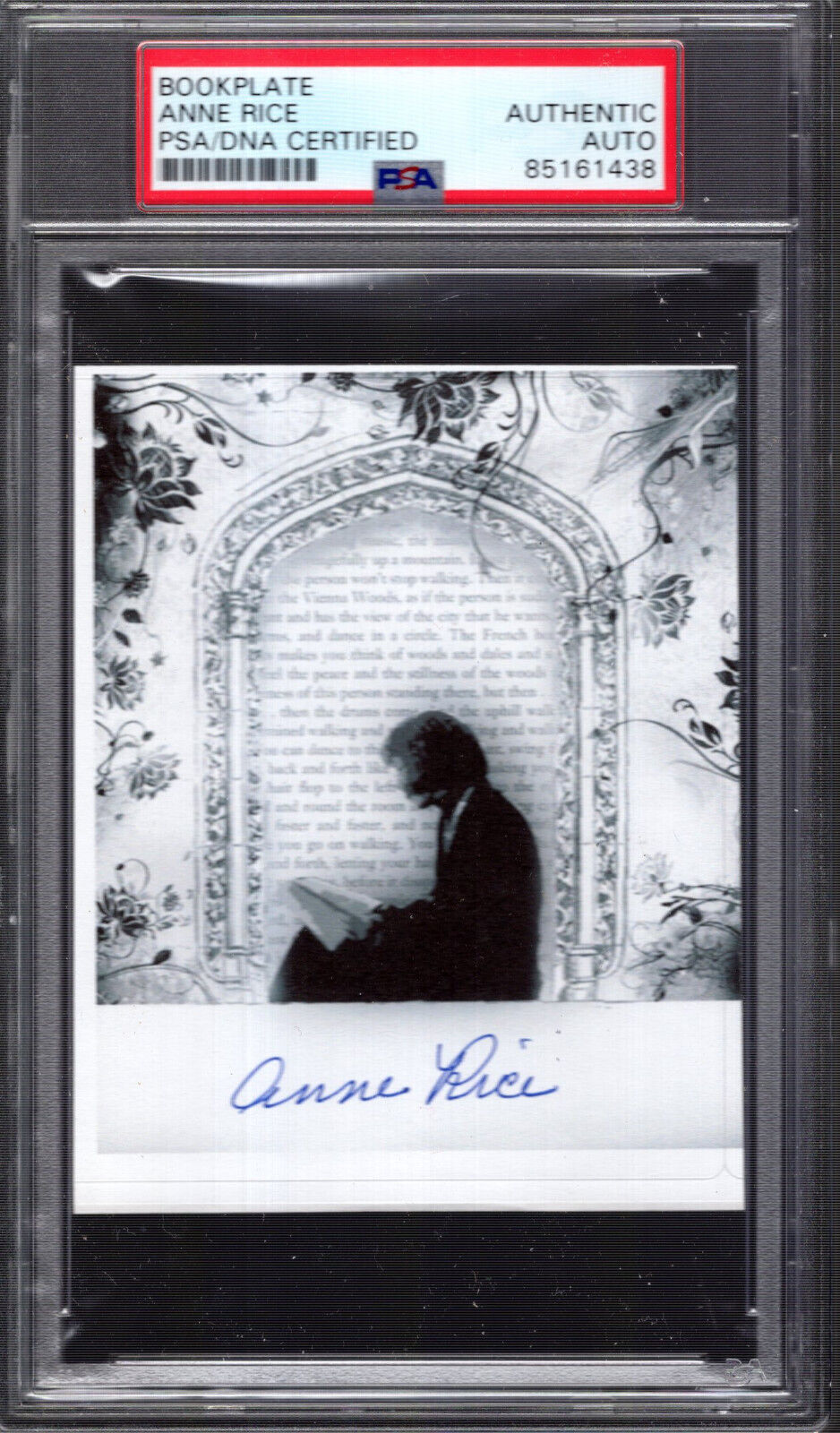 ANNE RICE HAND SIGNED BOOKPLATE    INTERVIEW WITH VAMPIRE    RARE    PSA SLABBED