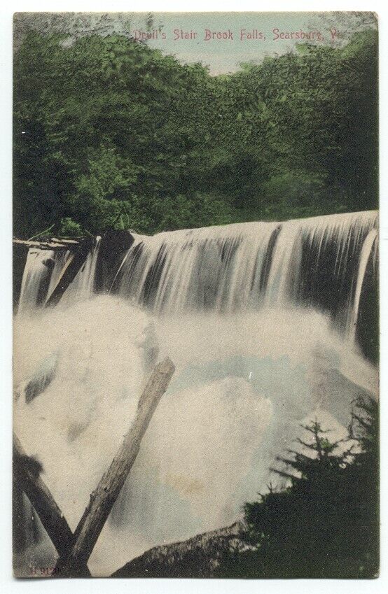 Searsburg VT Devil's Stair Brook Falls c1909 Postcard ~ Vermont