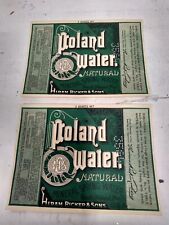 2 - Hiram Ricker & Sons Poland Springs Water Label, 2 QT Size picture