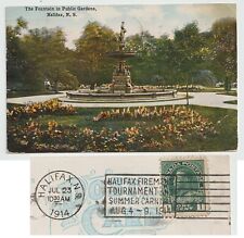 Postcard Halifax NS The Fountain in Public Gardens with Slogan Coutts H 135 picture