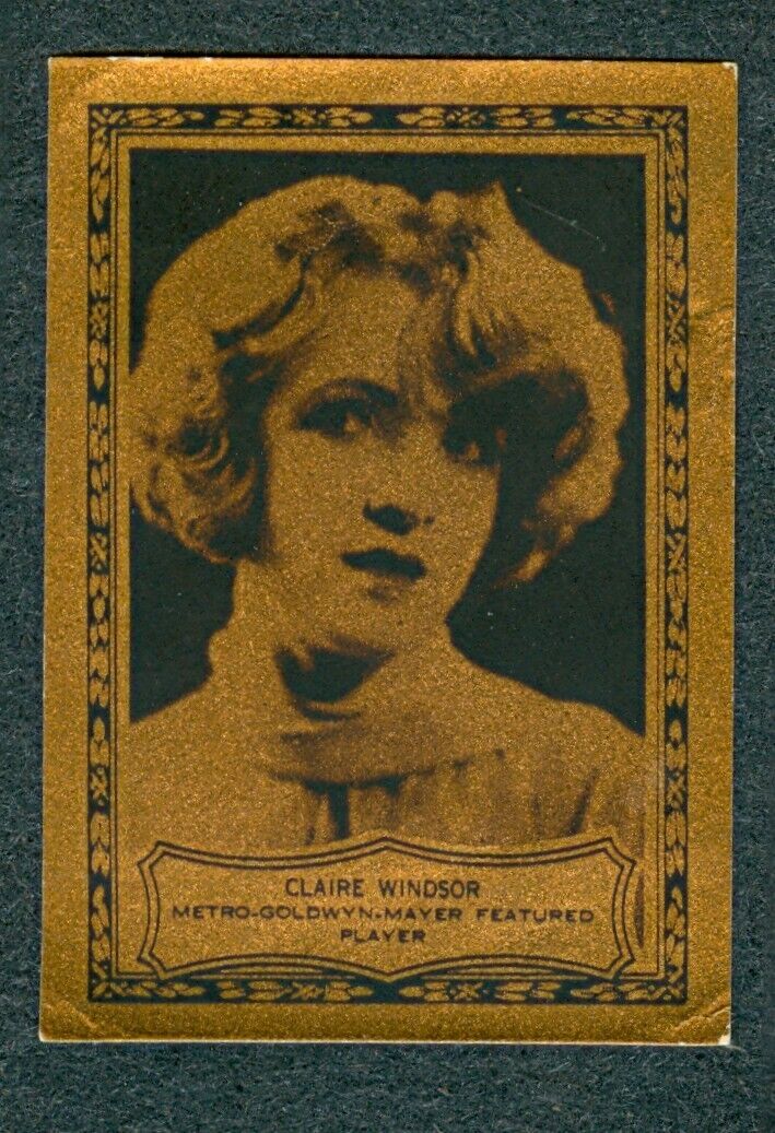 Claire Windsor Actress Trading Card Weber Bread Movie Stars D150-1 Gold 1920\'s