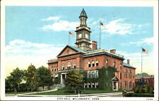 City Hall Willimantic Connecticut~4 bar hand cancel SOUTH WINDHAM CT 1933 picture