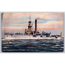 Postcard Antique Light Draught Gunboat Wilmington, 15.08 Knots 0587 picture