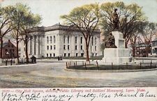 City Hall Square, Lynn, Massachusetts, Early Postcard, Used picture