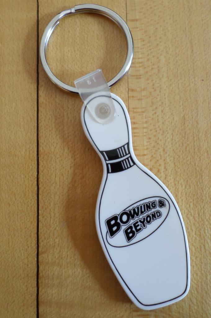 Bowling Pin Keychain Bowling & Beyond Arlington Heights Dubuque Streamwood NEW