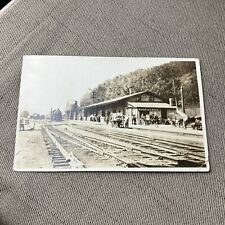 Addison NY RR Train Station Depot c1920 Real Photo Postcard picture
