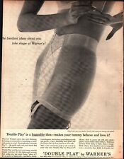 1961 WARNERS DOUBLE PLAY GIRDLE Put the Hex on Tummy Bulge = Vintage Print AD c5 picture
