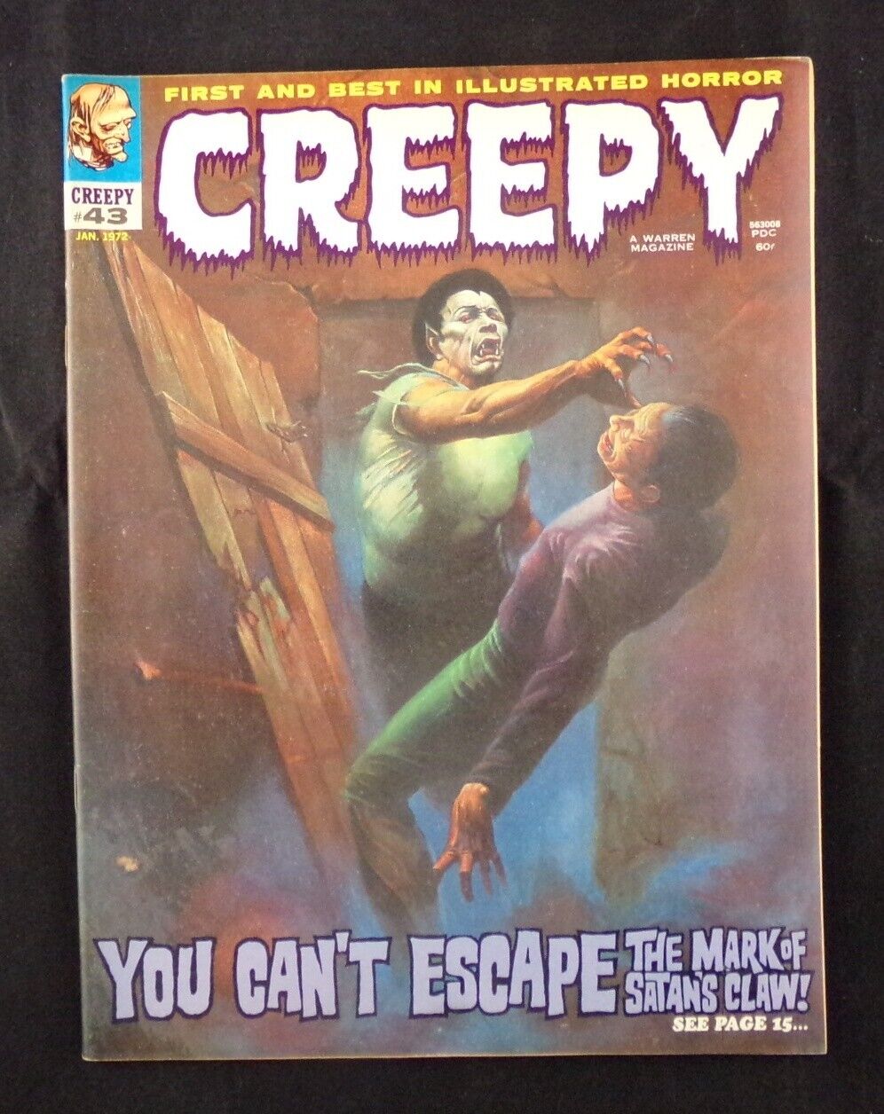 CREEPY MAGAZINE #43 JAN 1972 NM- 9.2 WARREN PUBLISHING KEN KELLY COVER