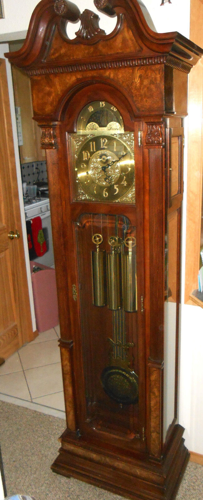 Vintage Charles R. Sligh Clocks Grandfather Clock - Gorgeous - Works Perfectly