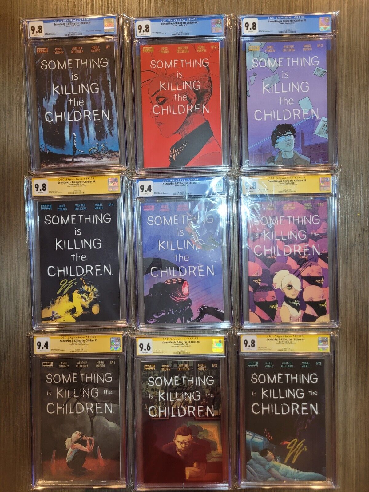 Something is Killing the Children Lot #1-9 1st Prints all CGC-5 Slabs Signed