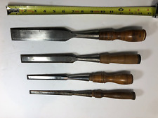 ~D. R. BARTON ROCHESTER NY~ 1832~LONG THIN PARING~SOCKET CHISEL SET~ picture
