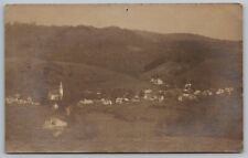 RPPC Postcard Town View Meeting House Cemetery on Left Strafford Vermont *C6345 picture