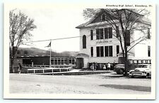 Postcard VT Hinesburg High Scholl 1940's C3 picture